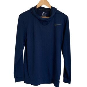 Nike Mens Dri-FIT Blue‎ Hoodie Shirt Size Small Navy Athletic Athleisure Sport